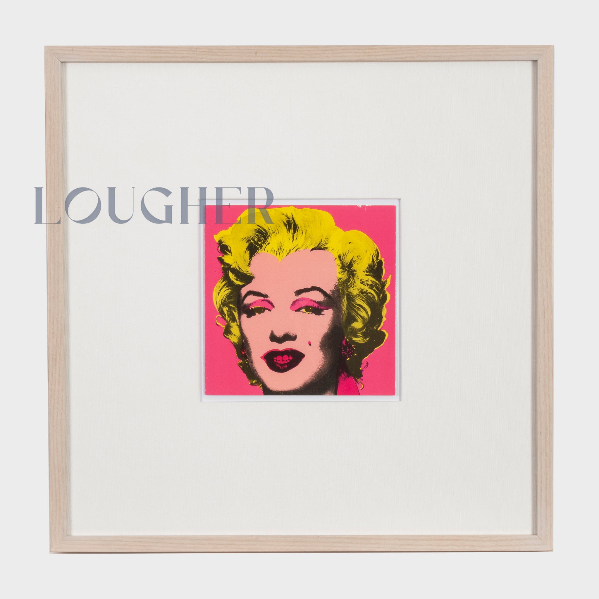 Andy Warhol, Marilyn Invitation (Castelli Graphics), 1981 colour offset lithograph featuring a vivid Marilyn Monroe portrait in bright pop-art colours.