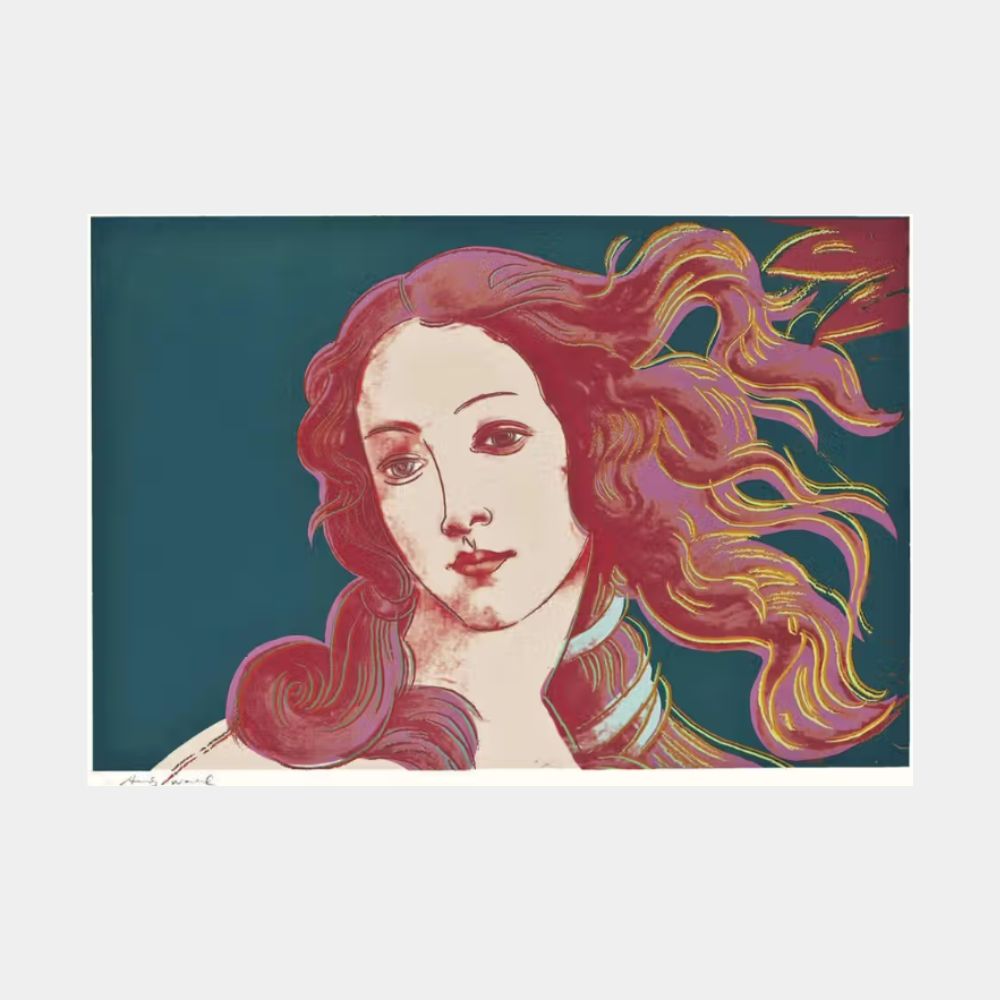 Andy Warhol Renaissance details screenprint in vibrant colours