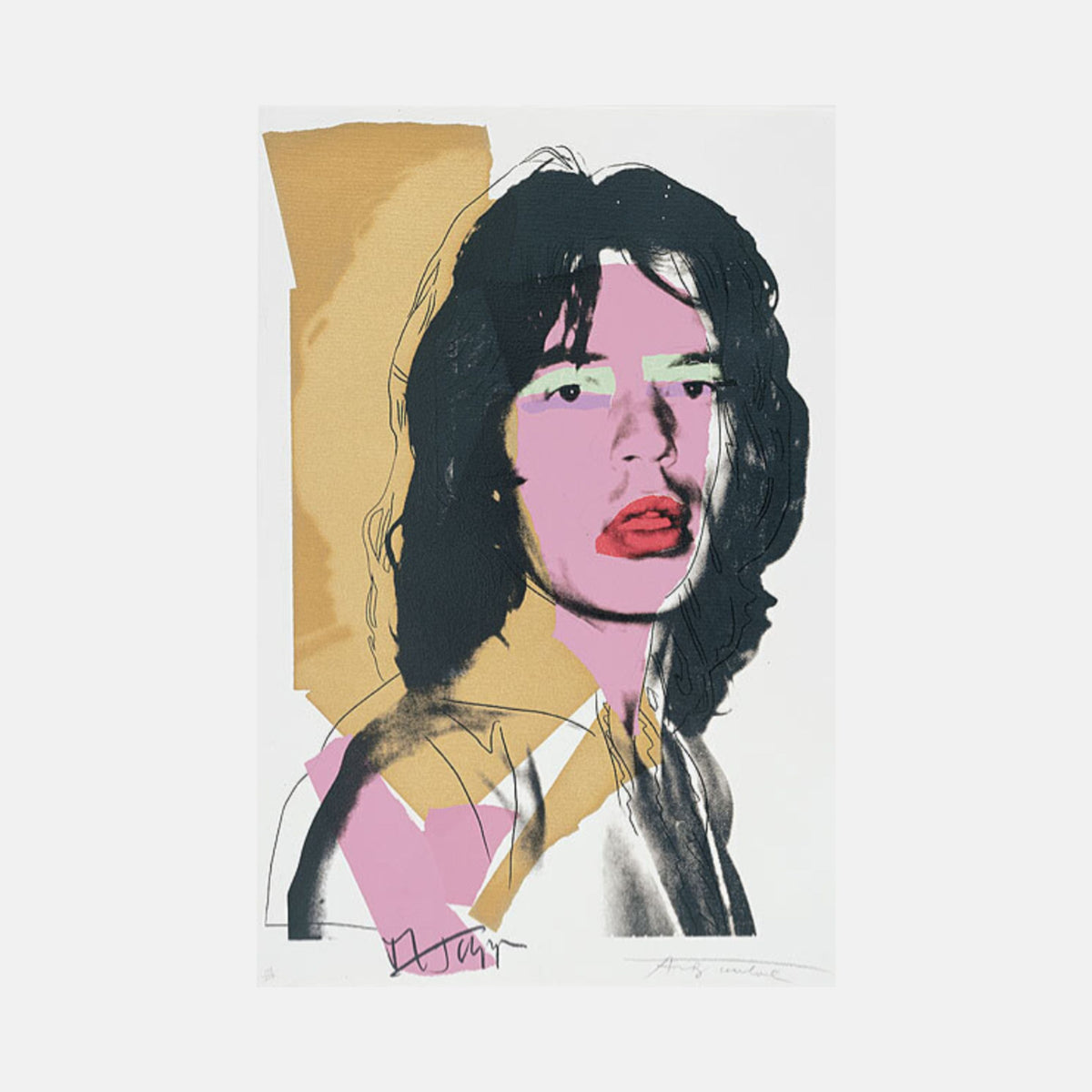 Andy Warhol Mick Jagger print from the 1975 portrait series