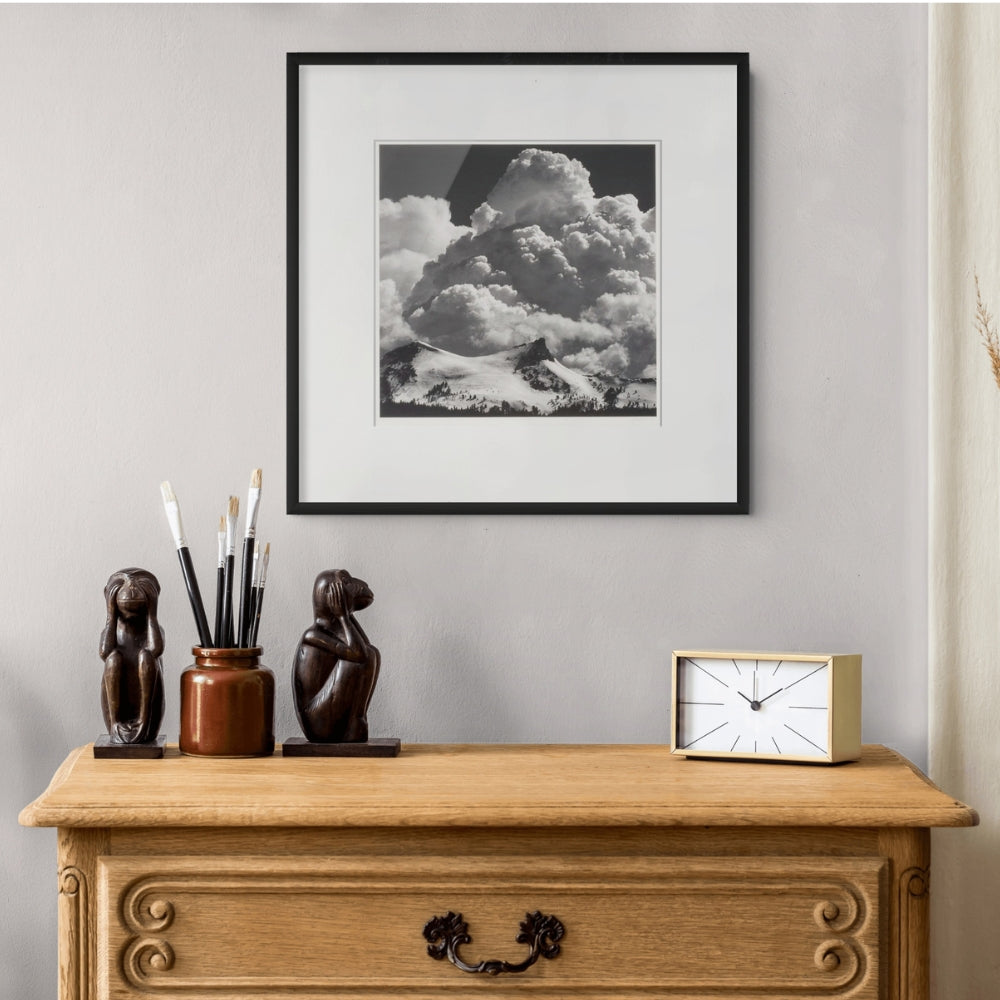 Ansel Adams fine art photography displayed in a contemporary living room