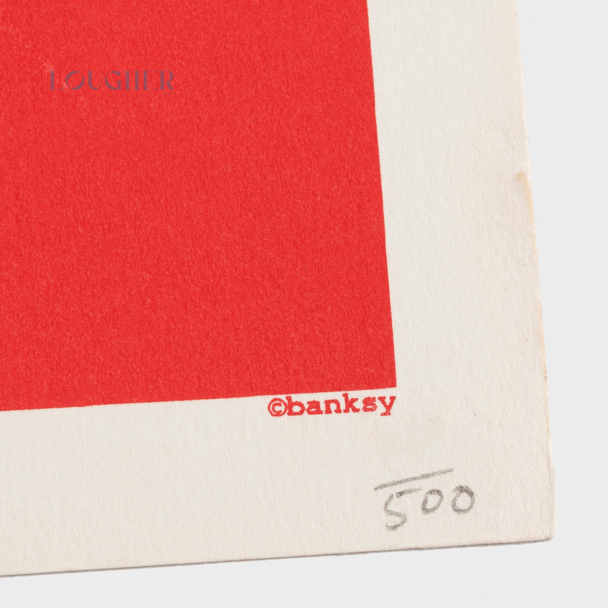 Banksy, Love Is In The Air (Unsigned), 2003 For Sale | Lougher Contemporary