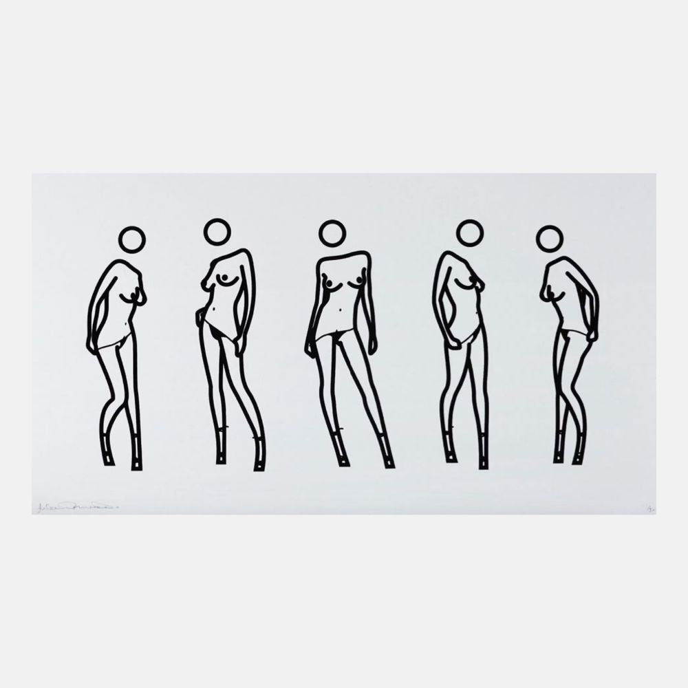 Julian Opie, Bijou Gets Undressed 4, 2004 For Sale | Lougher Contemporary