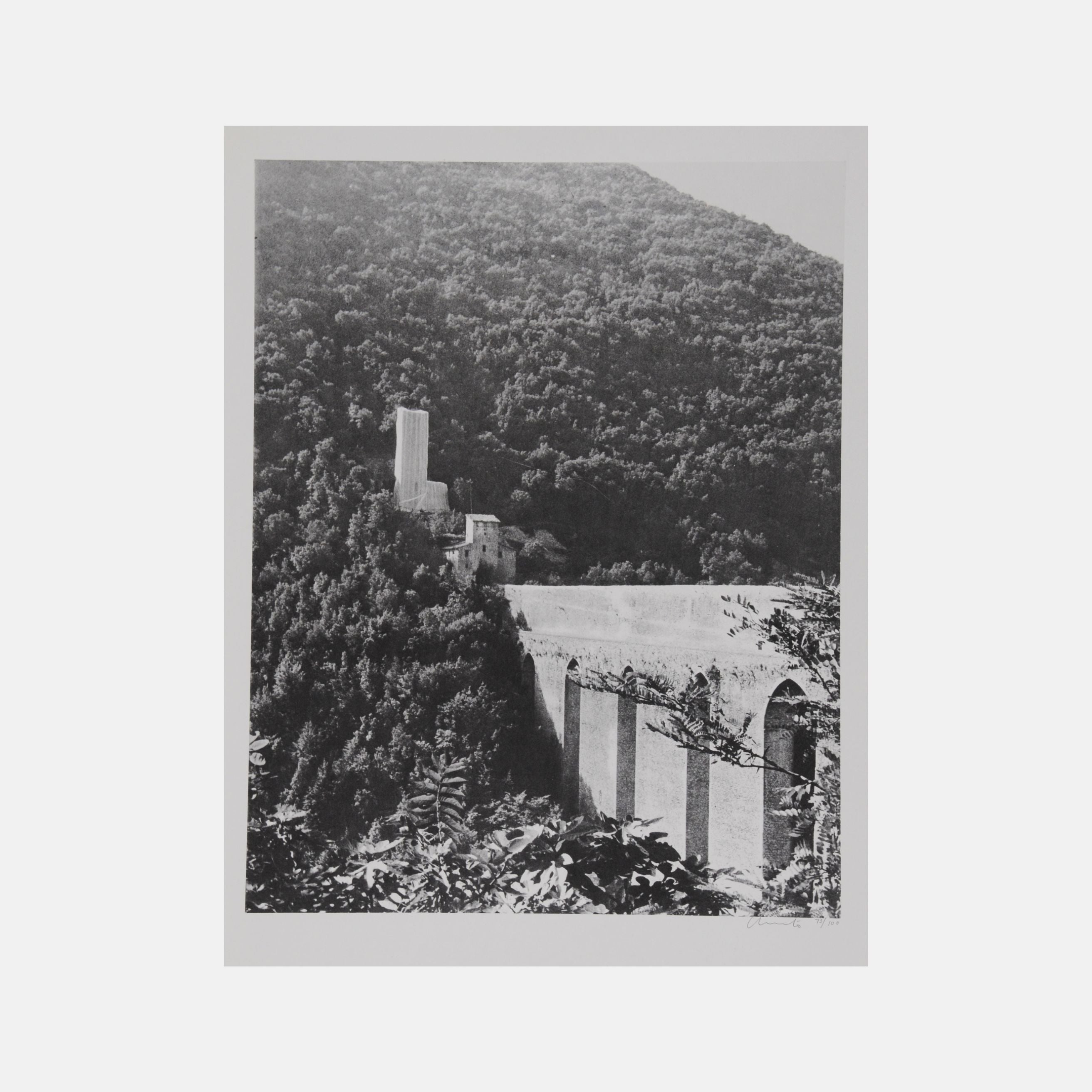 Christo x Jeanne-Claude, Packed Fountain and Packed Tower, Spoleto, 1968, 1972 For Sale | Lougher Contemporary 