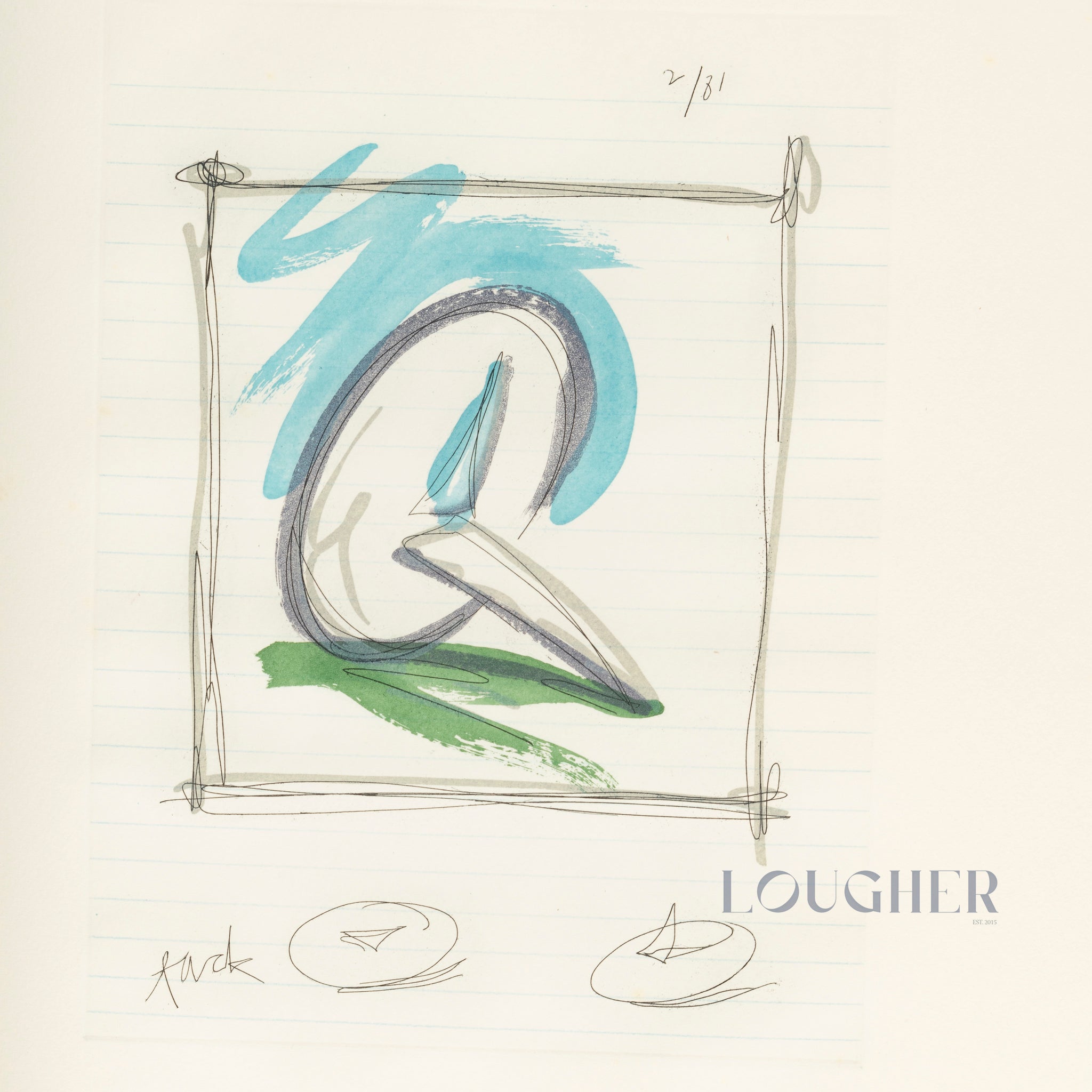 Claes Oldenburg, Sketch for a Sculpture in the Form of a Steel Tack, 1981 For Sale | Lougher Contemporary