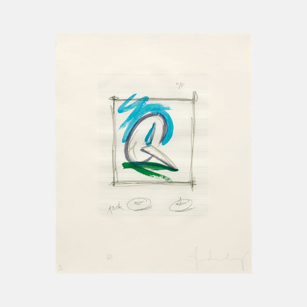 Claes Oldenburg, Sketch for a Sculpture in the Form of a Steel Tack, 1981