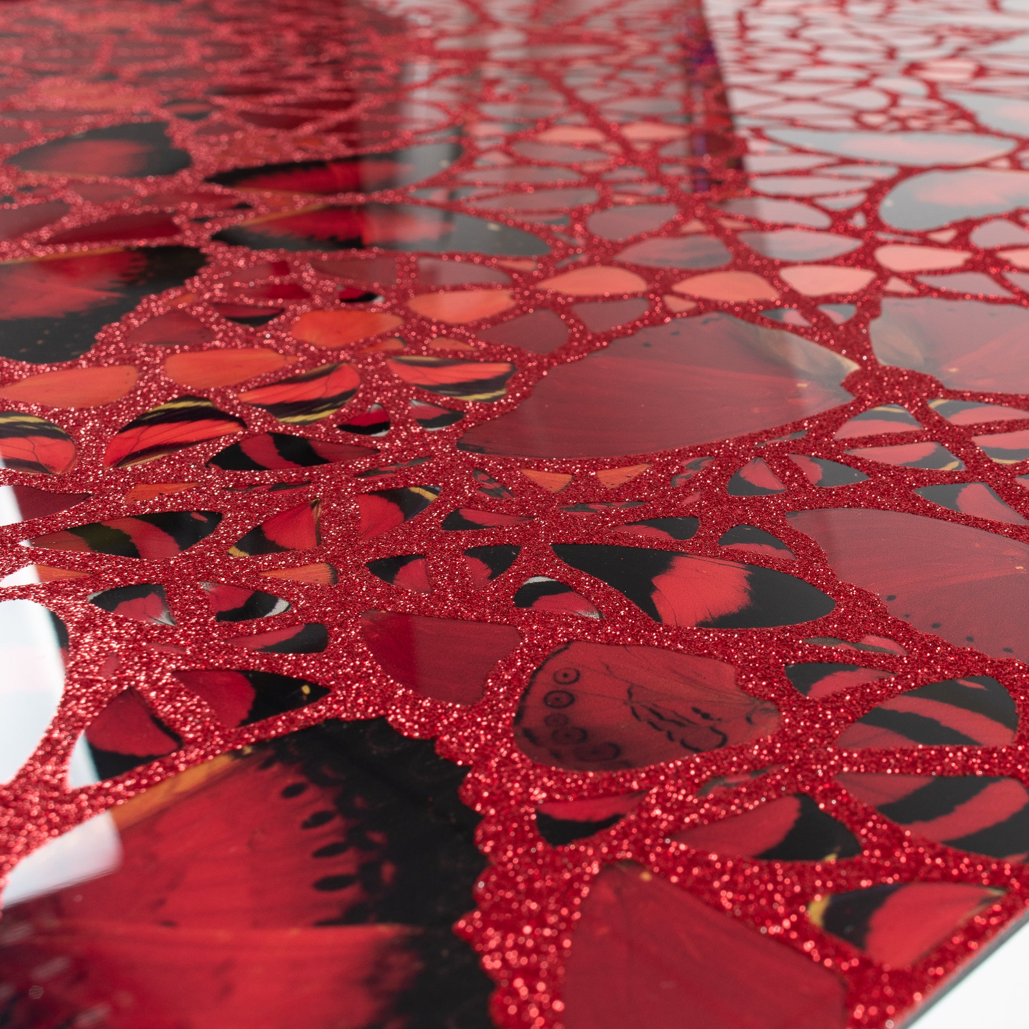 Damien Hirst H10 artwork with glitter surface detail