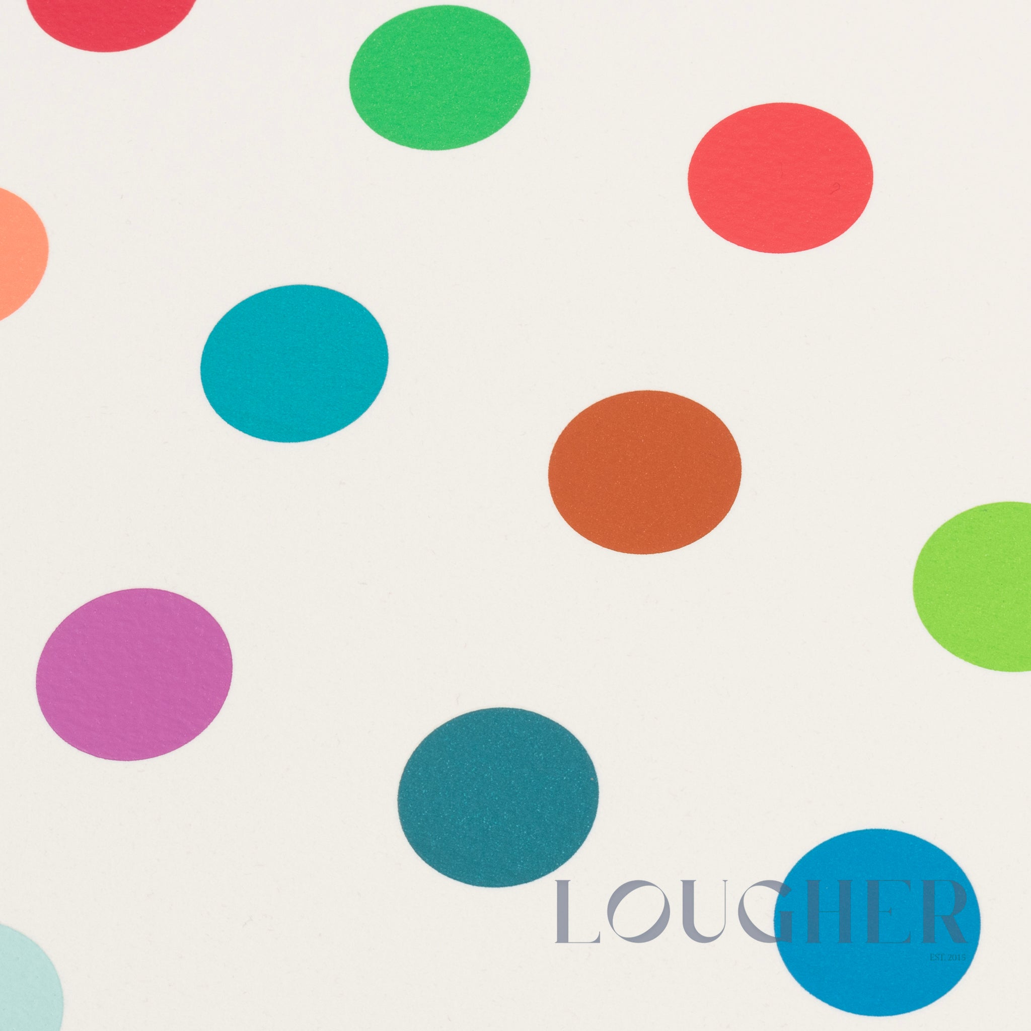 Limited edition Damien Hirst Meprobamate print from 2011, featuring bold, colorful abstract artwork by Lougher Contemporary.