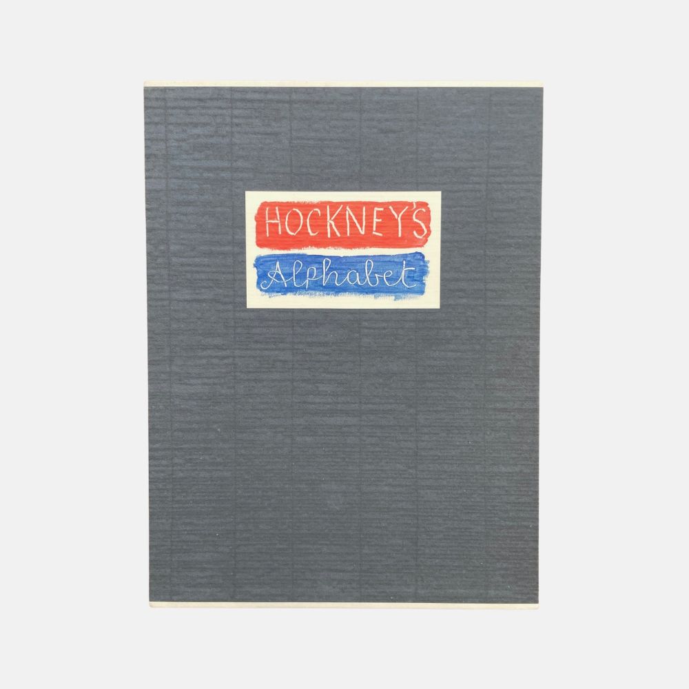 Limited edition David Hockney print of Hockney's Alphabet, 1991, featuring colorful alphabet illustrations on high-quality paper.