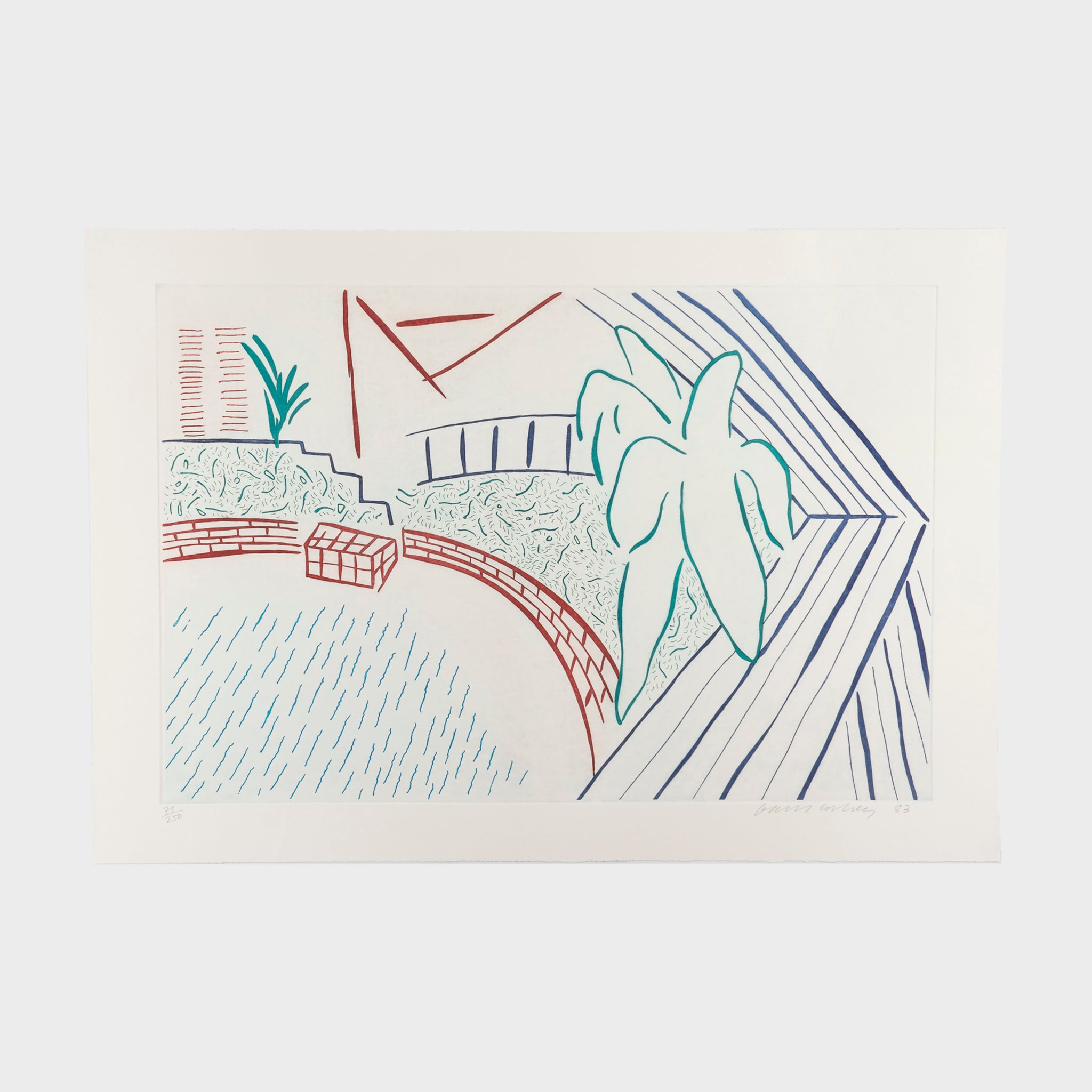 David Hockney, My Pool and Terrace, 1983