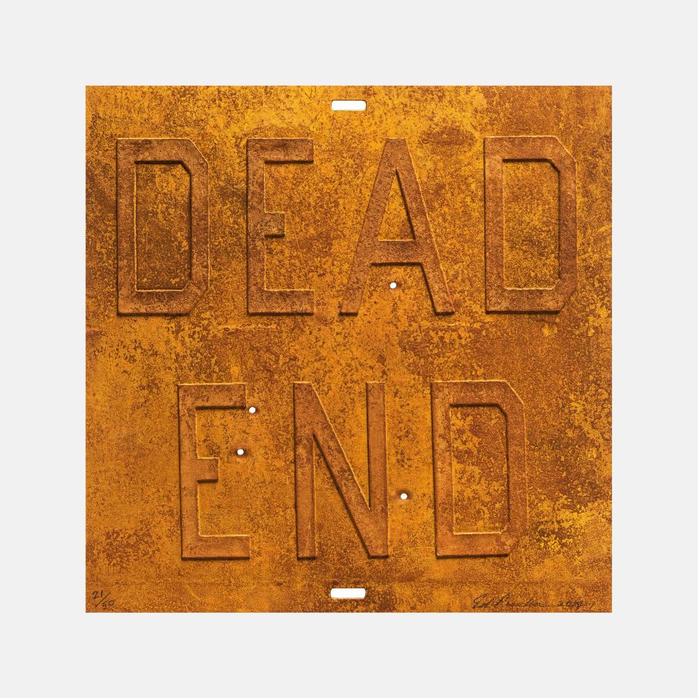 Ed Ruscha, Rusty Signs - Dead End 2, 2014