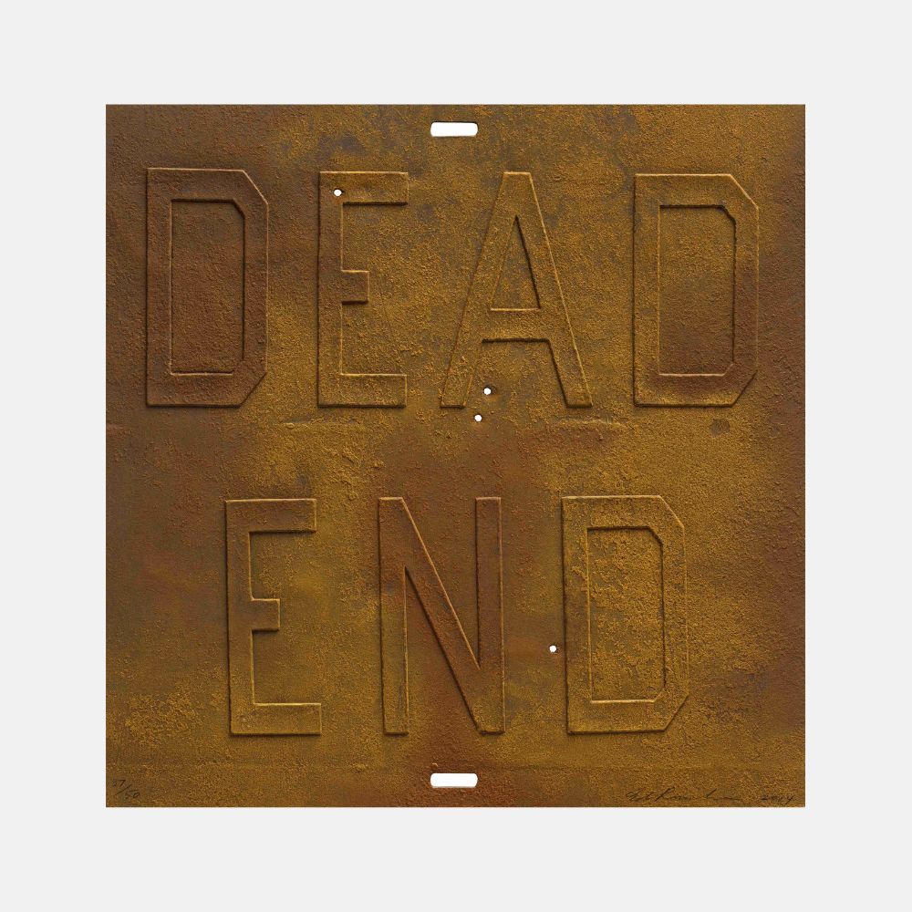 Ed Ruscha, Rusty Signs - Dead End 3, 2014