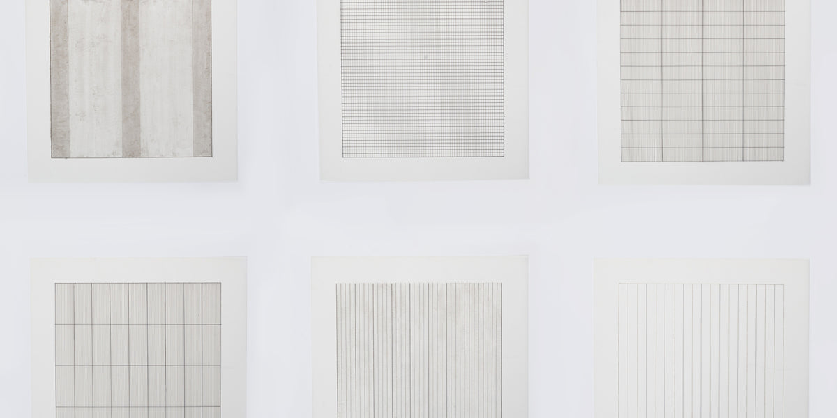 Agnes Martin Paintings and Drawings 1974–1990, complete portfolio of ten lithographs