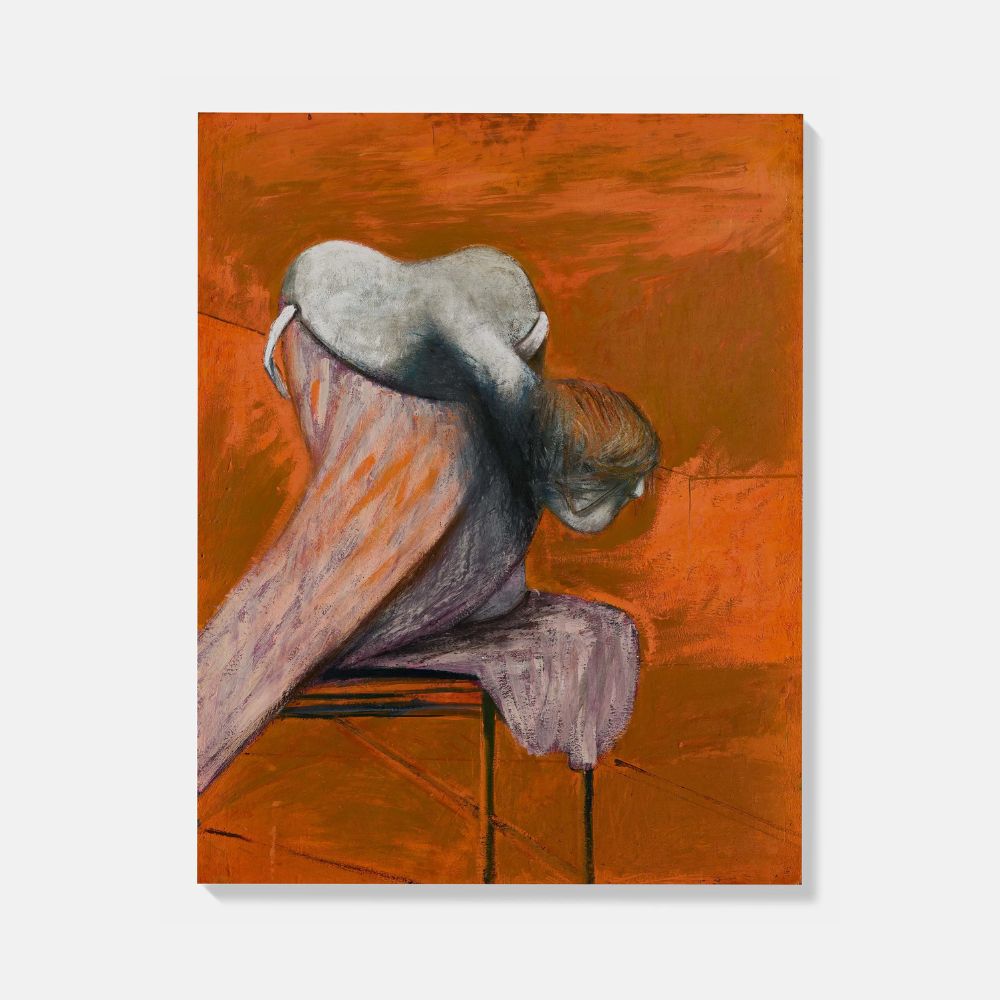 Limited edition print of Francis Bacon's Three Studies for Figures at the Base of a Crucifixion, showcasing bold, expressive art.