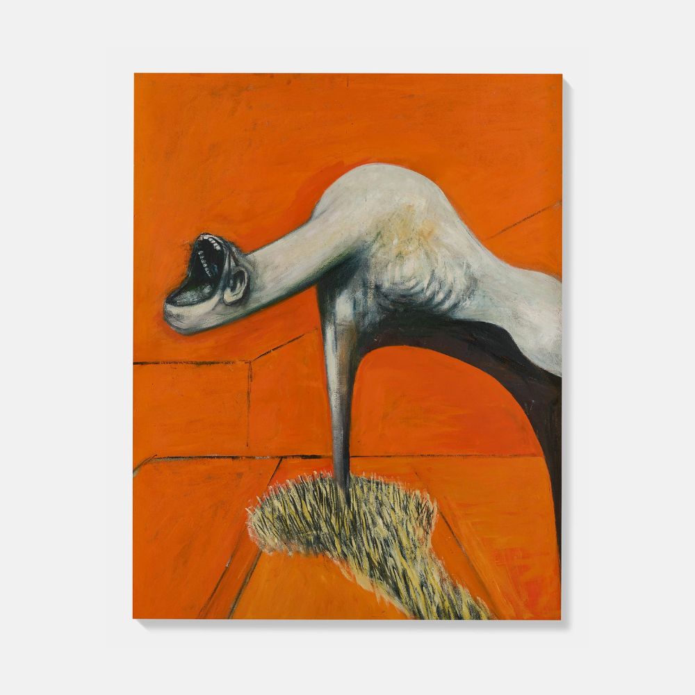 Limited edition print of Francis Bacon's Three Studies for Figures at the Base of a Crucifixion, showcasing bold, expressive artwork.