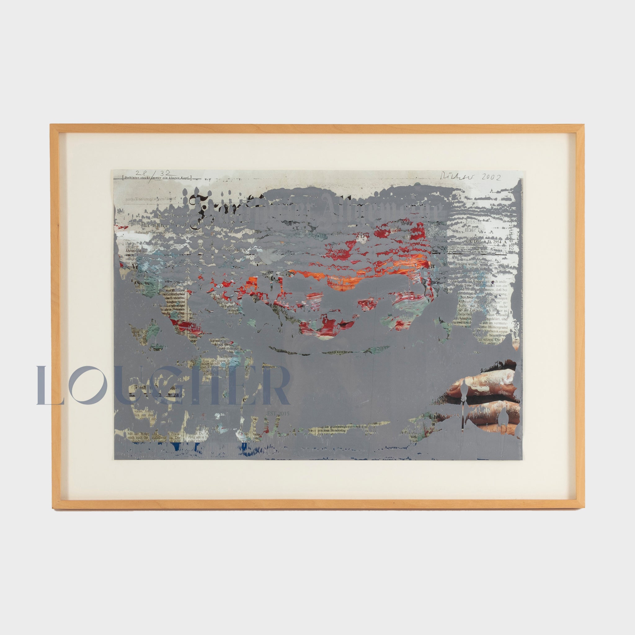 Limited edition Gerhard Richter print titled FAZ-Übermalung (Editions CR 122) from 2002, featuring abstract, colorful artwork on paper.