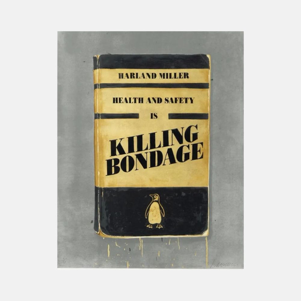 Harland Miller, Health and Safety Is Killing Bondage (from I Am In The Detail portfolio), 2015 For Sale - Lougher Contemporary