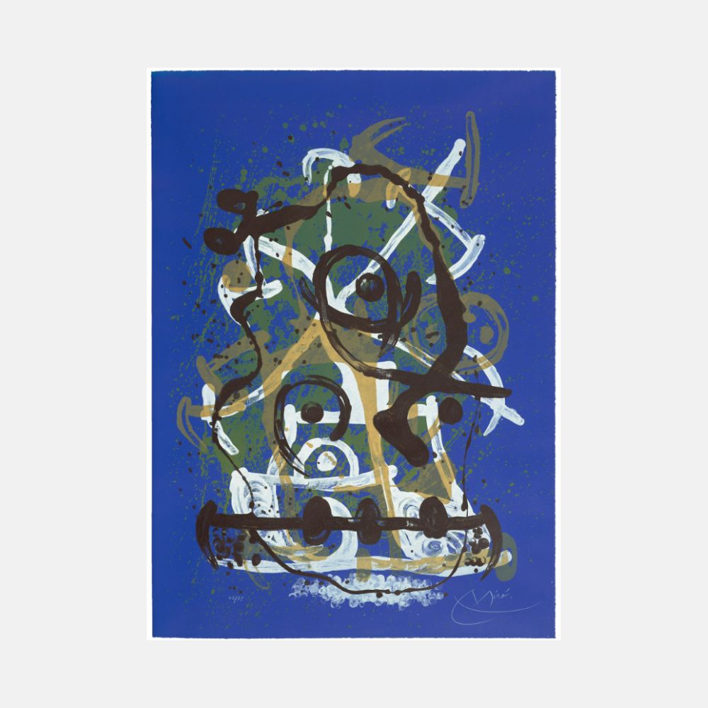 Joan Miró, Chevauchée - Bleu (Horse Ride - Blue) (M. 607), 1969