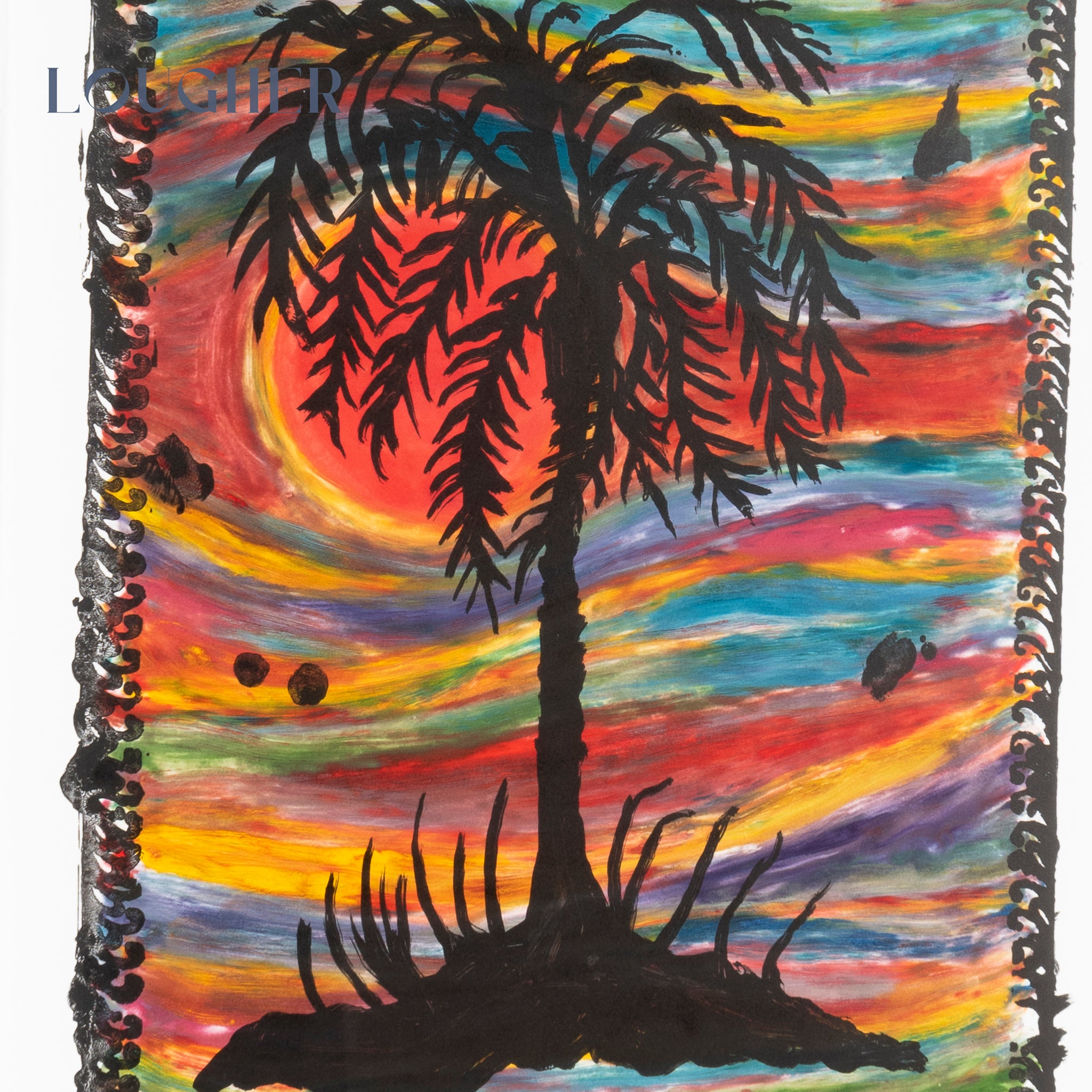 Josh Smith , Untitled (Palm Tree print), 2021 For Sale | Lougher Contemporary 
