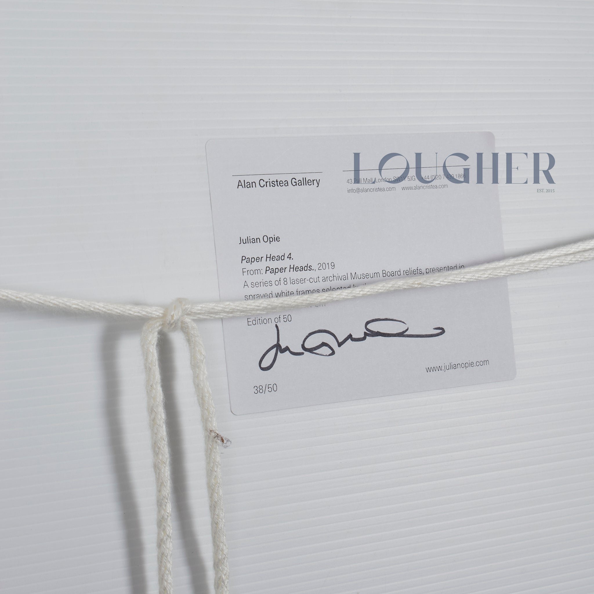 Julian Opie, Paper Head 4, 2019 For Sale | Lougher Contemporary