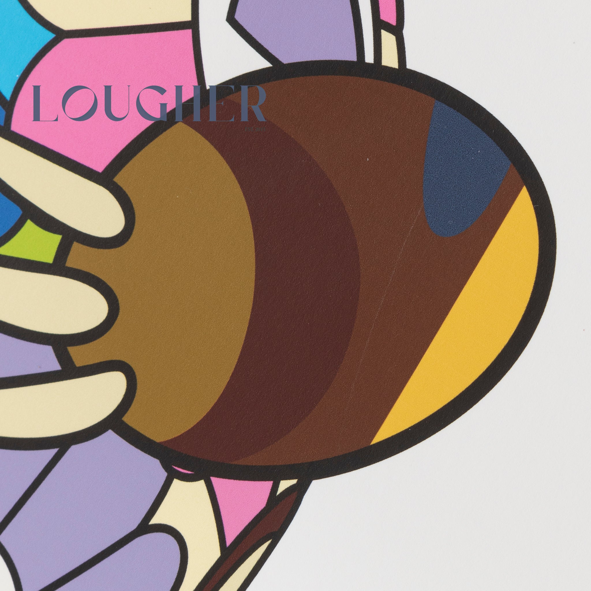 Takashi Murakami, A Panda Cub Hugging a Ball of Flowers, 2020