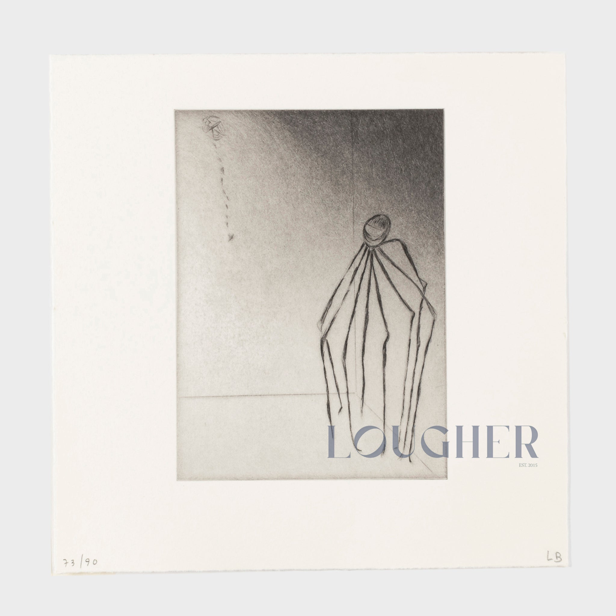 Limited edition print by Louise Bourgeois titled "Untitled," plate 3 from Ode à Ma Mère, displayed on a wall.