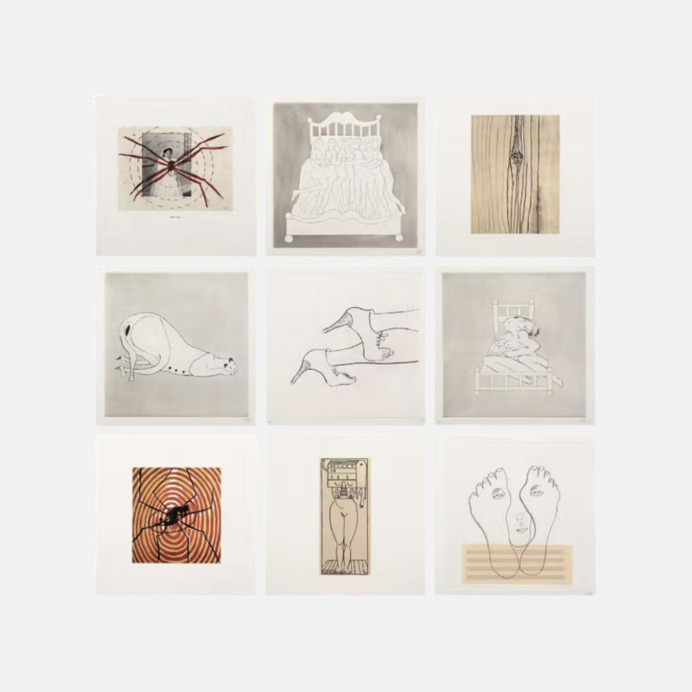 Limited edition Louise Bourgeois Metamorfosis print from MoMA, 1999, showing intricate abstract artwork on high-quality paper.