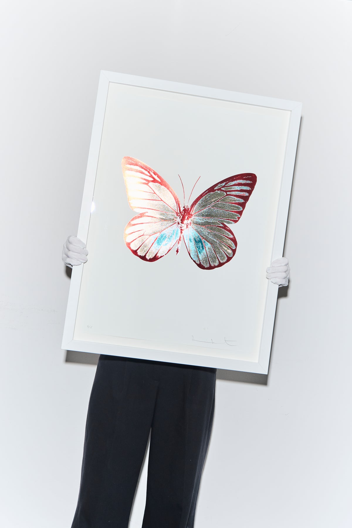 Damien Hirst framed metallic Butterfly print from his celebrated butterfly series