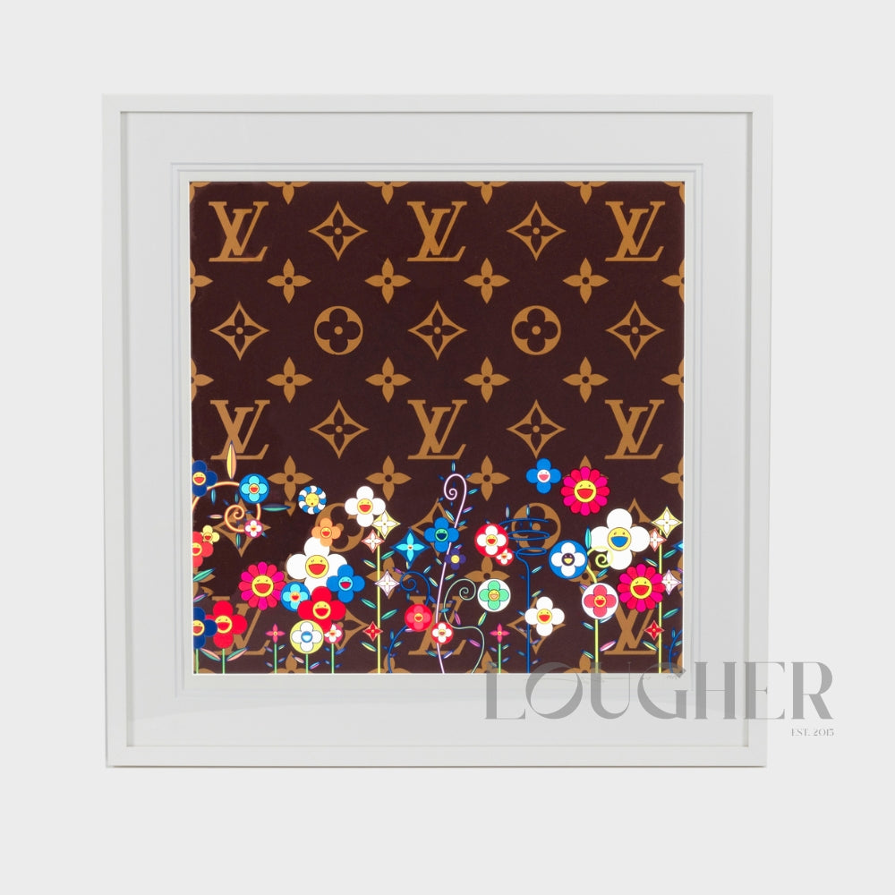 Limited edition Takashi Murakami Louis Vuitton Flower Garden print by Lougher Contemporary, colorful floral artwork on paper.