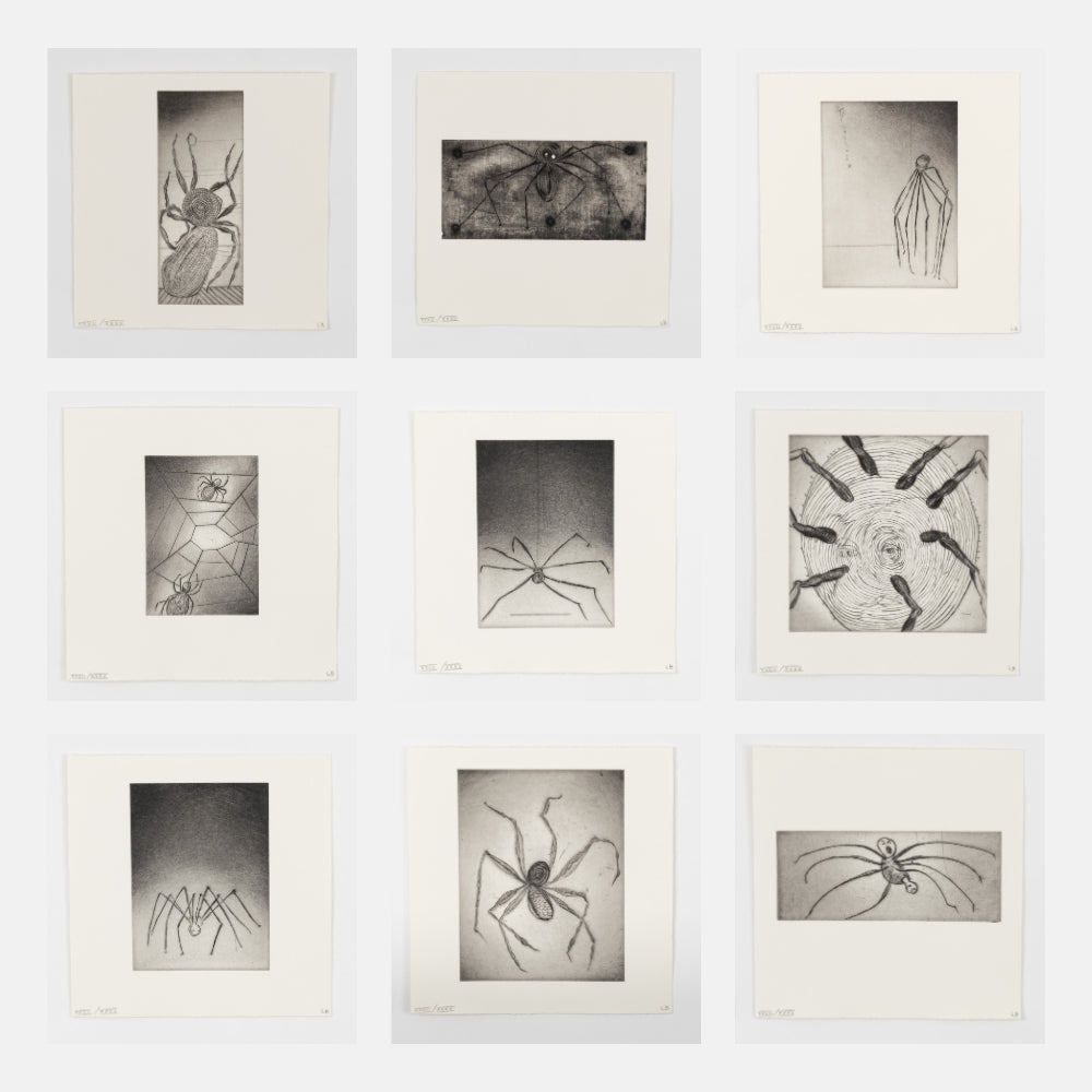 Limited edition print of Louise Bourgeois's Ode à Ma Mère (1995) by Lougher Contemporary, showcasing her distinctive artwork style.