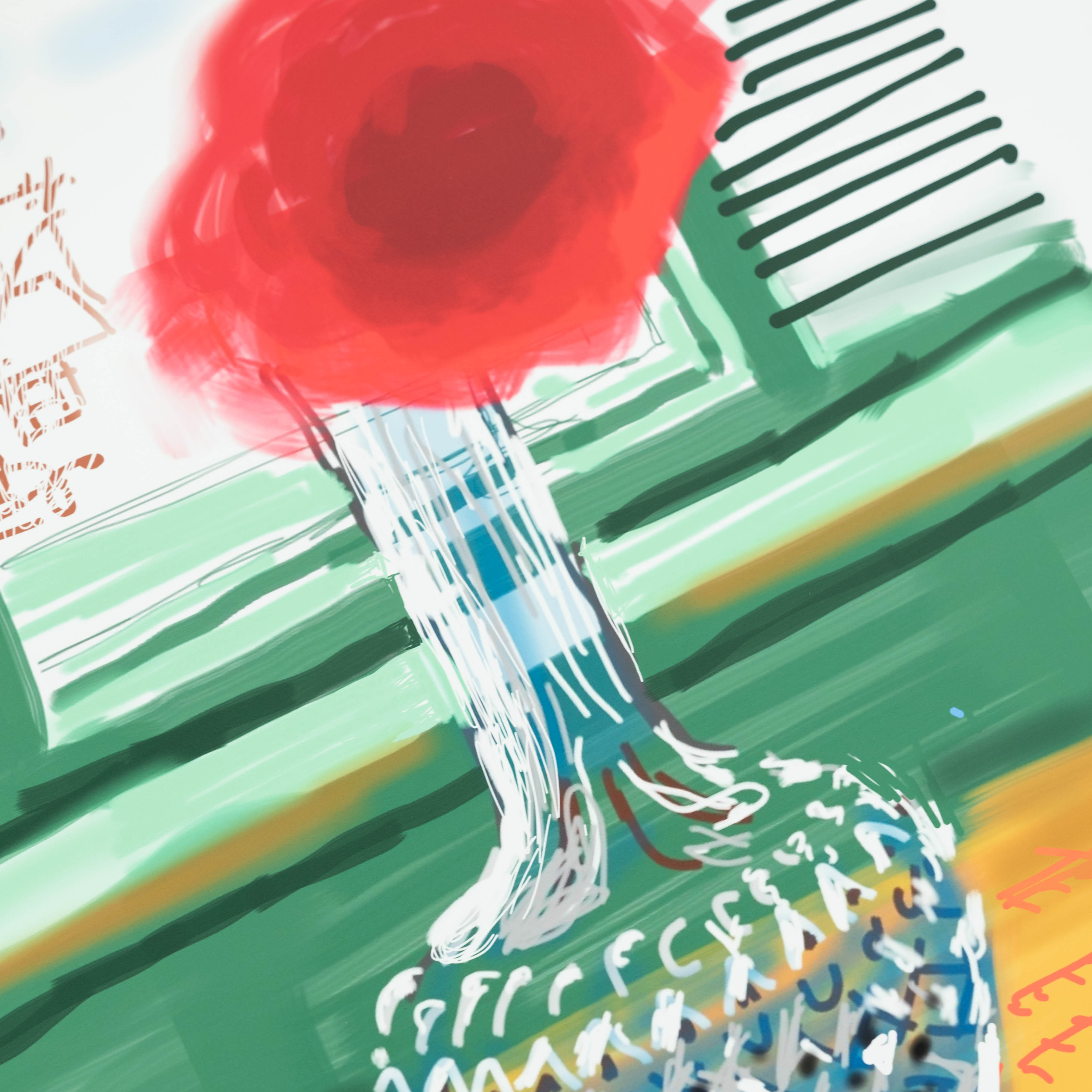 Limited edition print of David Hockney’s "My Window" iPad drawing No. 281, created in 2019, by Lougher Contemporary.