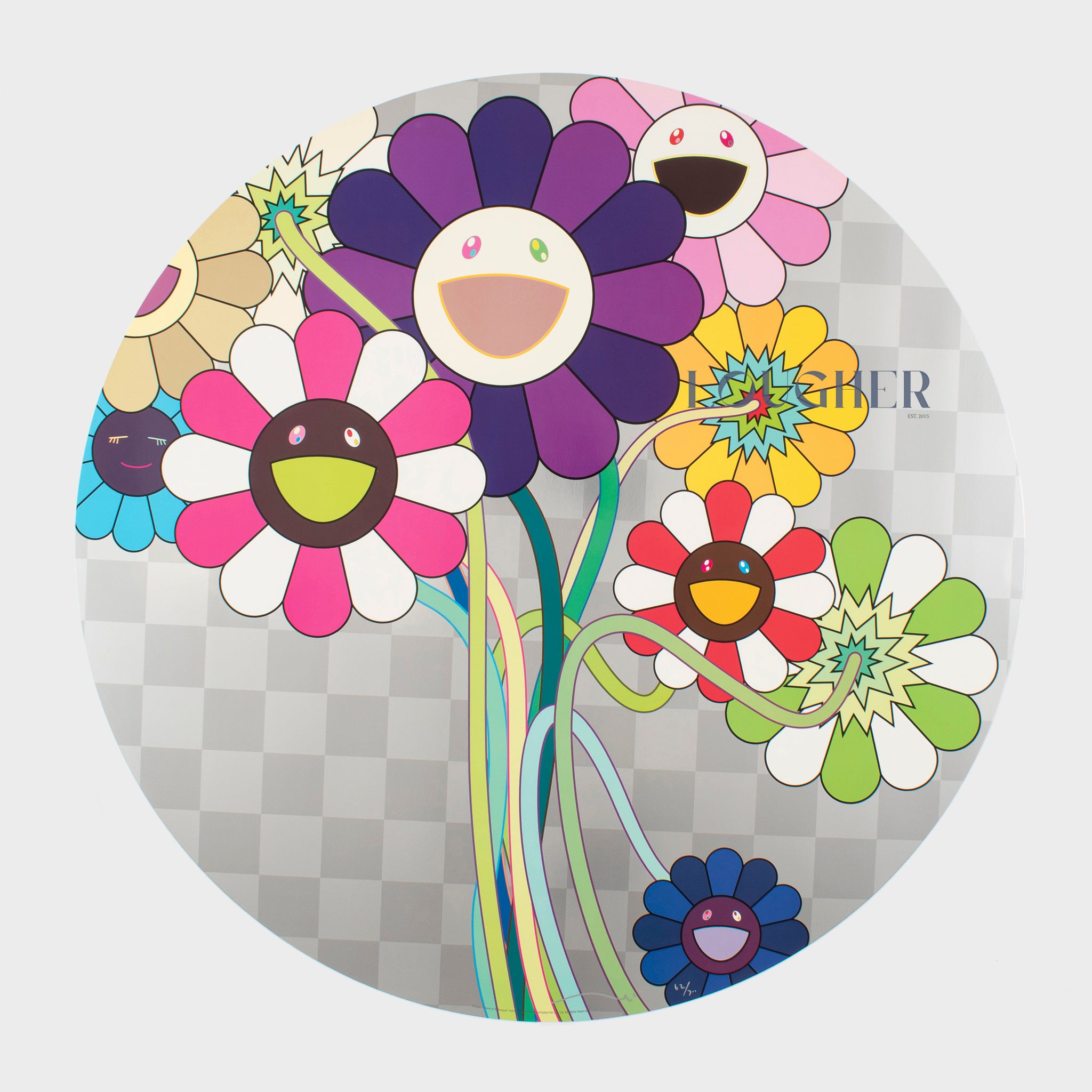 Takashi Murakami, Purple Flowers in a Bouquet, 2010 For Sale | Lougher Contemporary 