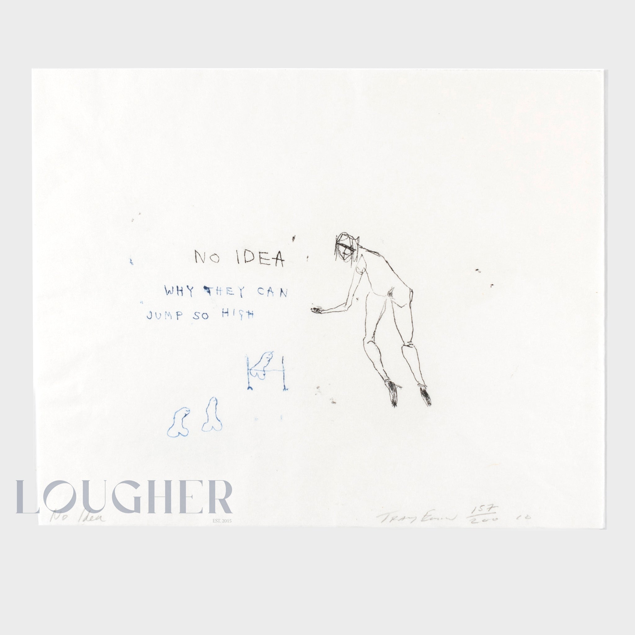 Tracey Emin, No Idea (2010), polymer gravure in colours on Japanese Misumi paper featuring the artist's expressive handwritten text composition.