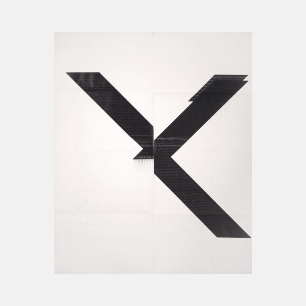 Wade Guyton, X Poster (Untitled, 2007, Epson UltraChrome inkjet on linen, 84 x 69 inches, WG1999), 2015 For Sale | Lougher Contemporary 