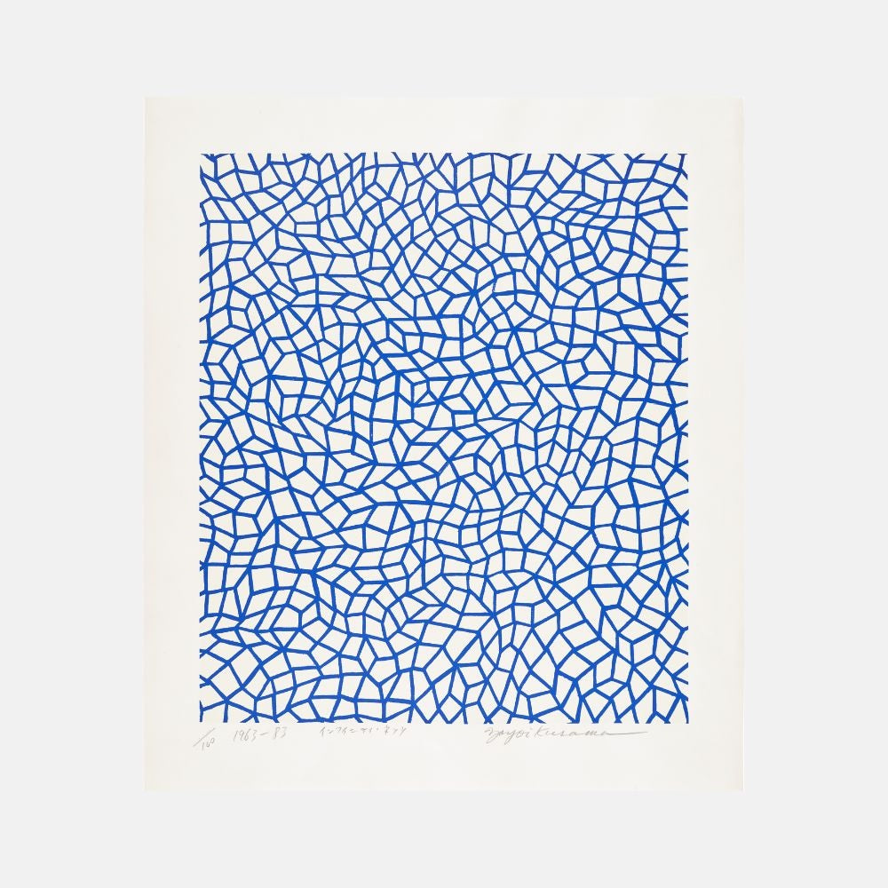 Yayoi Kusama, Infinity Net (Blue) (Kusama 26), 1963-83