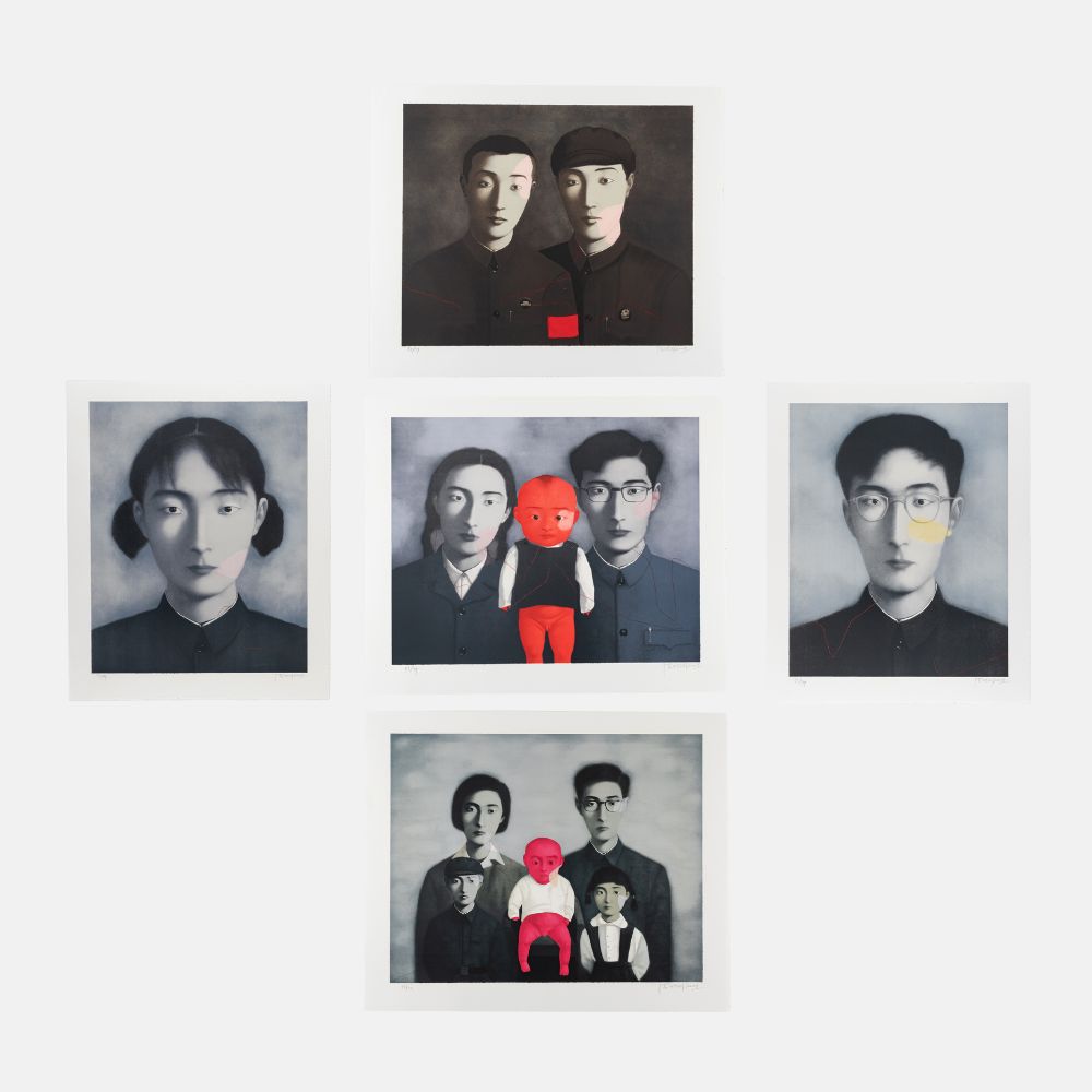 Zhang Xiaogang, Bloodline portfolio (set of 5), 2006
