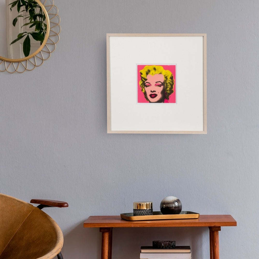 Andy Warhol, Marilyn Invitation (Castelli Graphics), 1981 colour offset lithograph displayed in a contemporary interior.