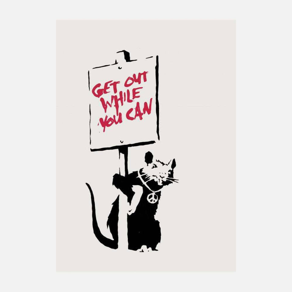 Banksy, Get Out While You Can (Signed), 2004 For Sale - Lougher Contemporary