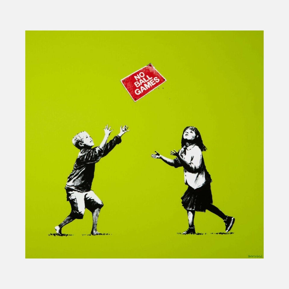 Banksy, No Ball Games (Green), 2009 For Sale - Lougher Contemporary