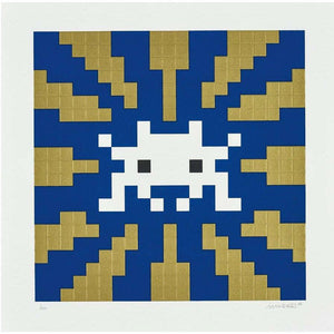 Invader, Sunset (Gold and Blue), 2018