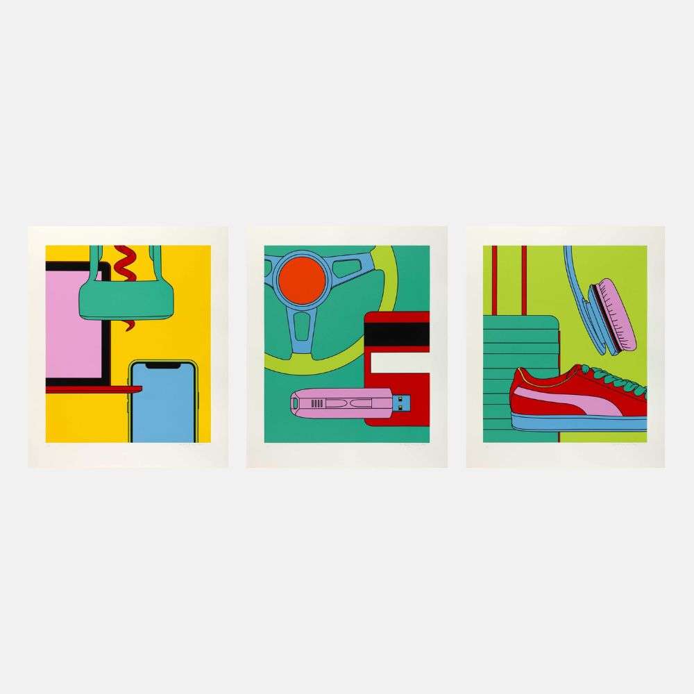 Michael Craig-Martin, Intimate Relations II (full set of 3), 2021 For Sale - Lougher Contemporary