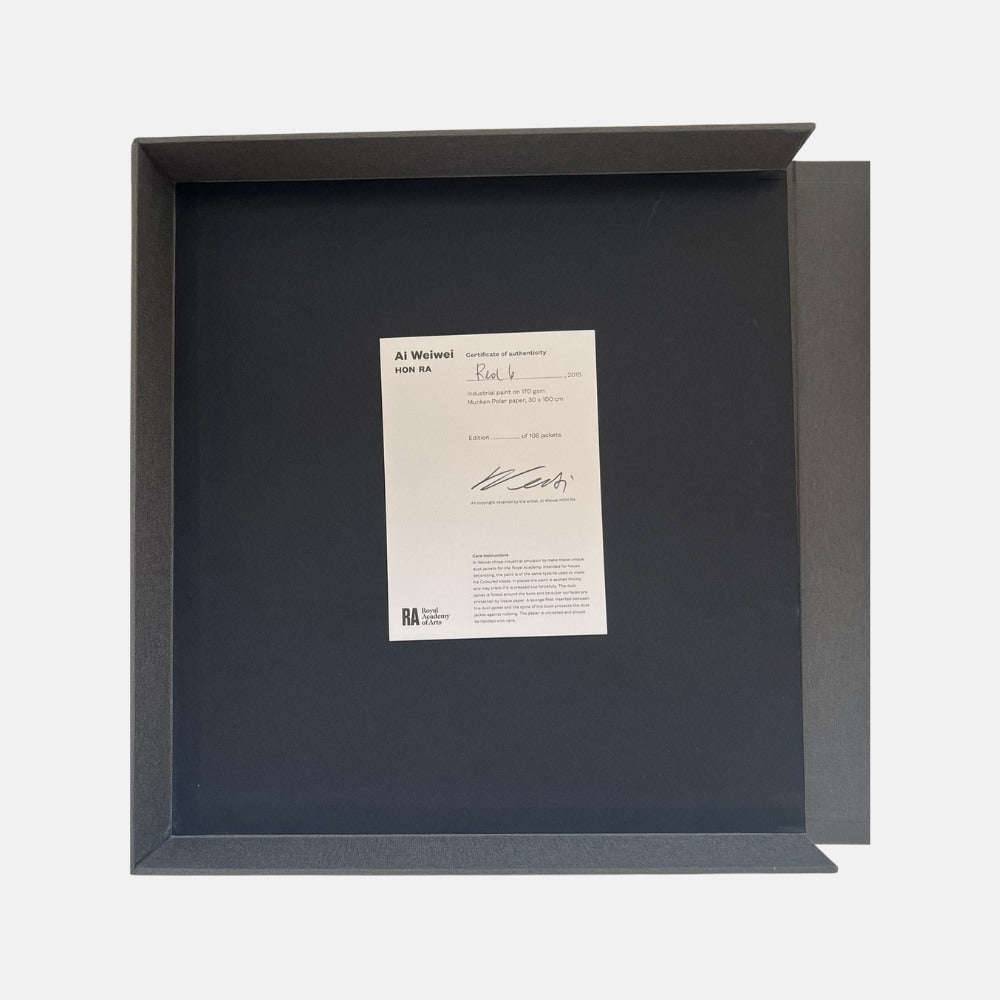 Ai Weiwei, Red Ai Weiwei Hand-Painted Limited Edition Hardback Catalogue, 2015 For Sale - Lougher Contemporary