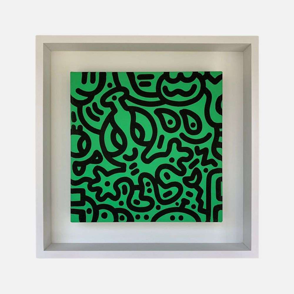 Mr Doodle, A Piece of ‘Rainbow Doodle’ (Aqua), 2019 For Sale - Lougher Contemporary