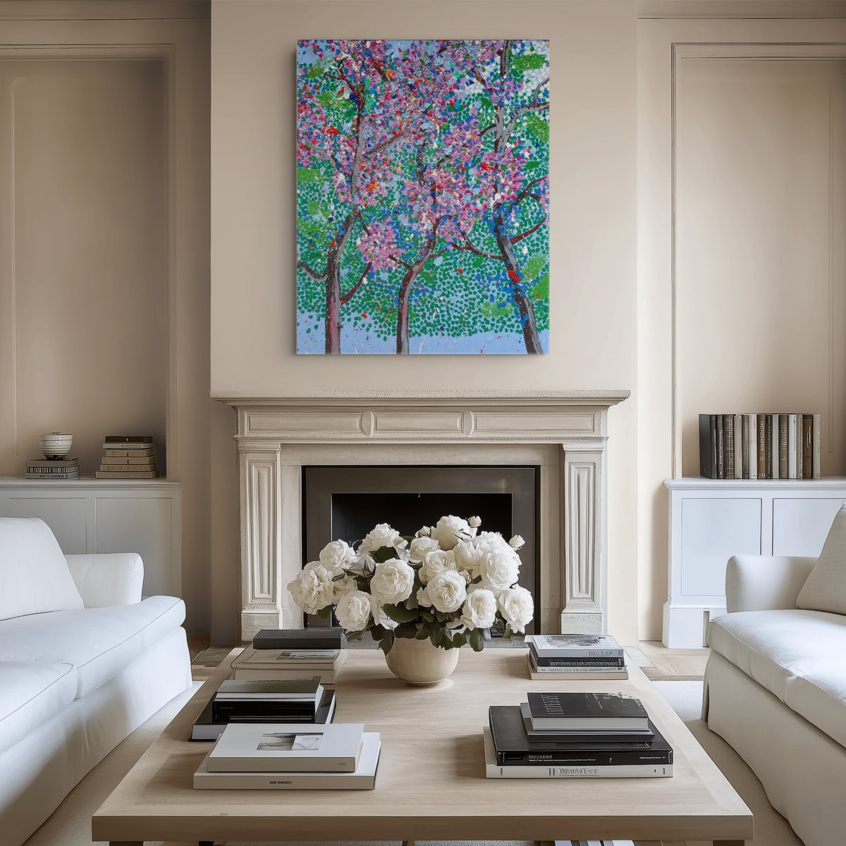 Damien Hirst, H20-7 Gratitude (from The Emotions), 2026, giclée print on aluminium composite panel displayed in a contemporary interior.
