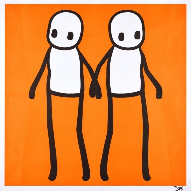 Stik, Holding Hands (Red, Orange, Yellow, Blue & Teal), Full Set (Signed), 2020 For Sale - Lougher Contemporary