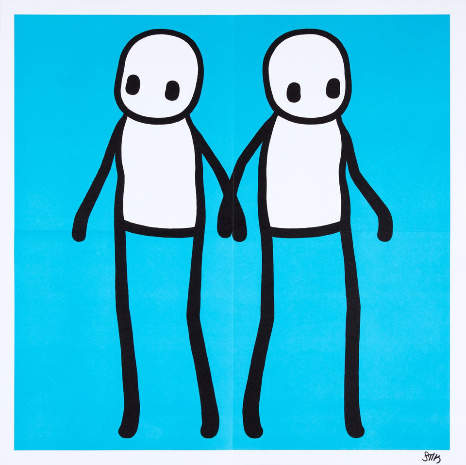 Stik, Holding Hands (Red, Orange, Yellow, Blue & Teal), Full Set (Signed), 2020 For Sale - Lougher Contemporary