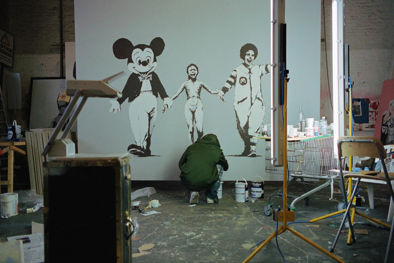 Banksy Mickey Mouse Ronald Mcdonald Mural