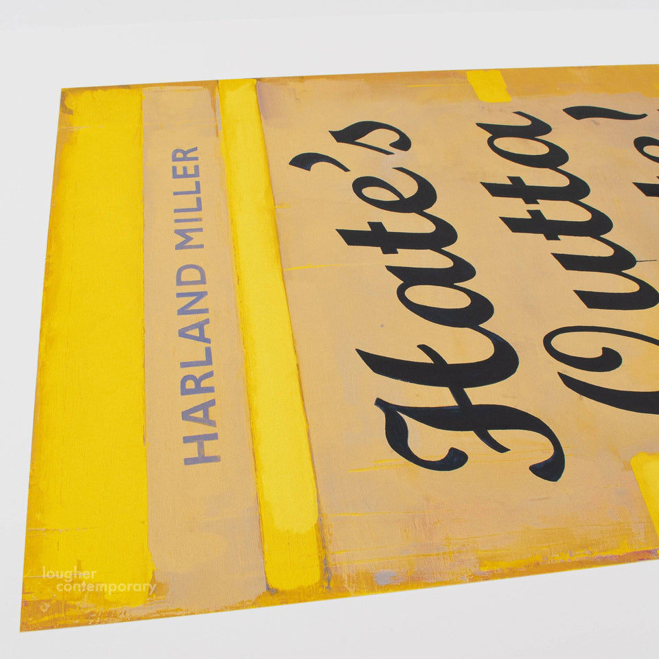 Harland Miller, Hate's Outta Date (Yellow), 2022 For Sale - Lougher Contemporary