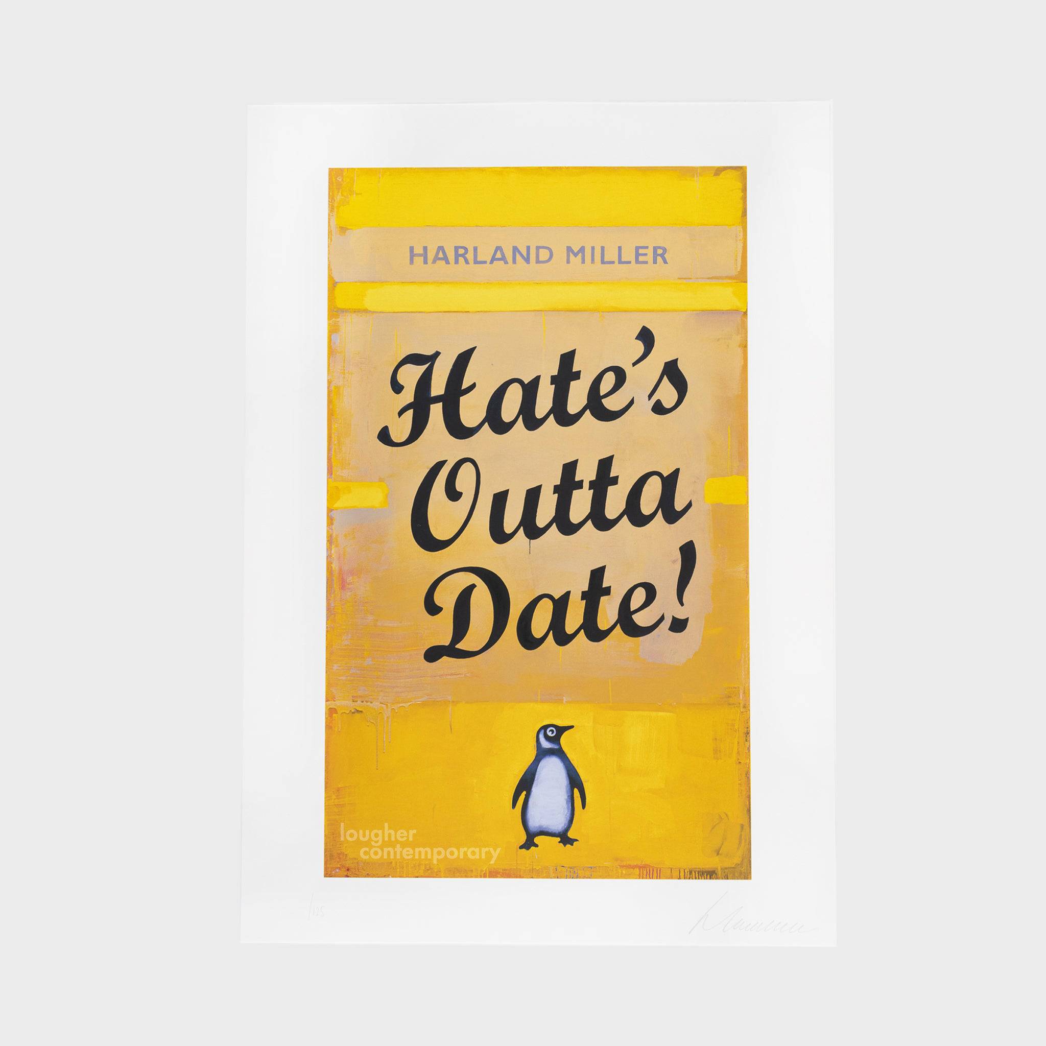 Harland Miller, Hate's Outta Date (Yellow), 2022 For Sale - Lougher Contemporary