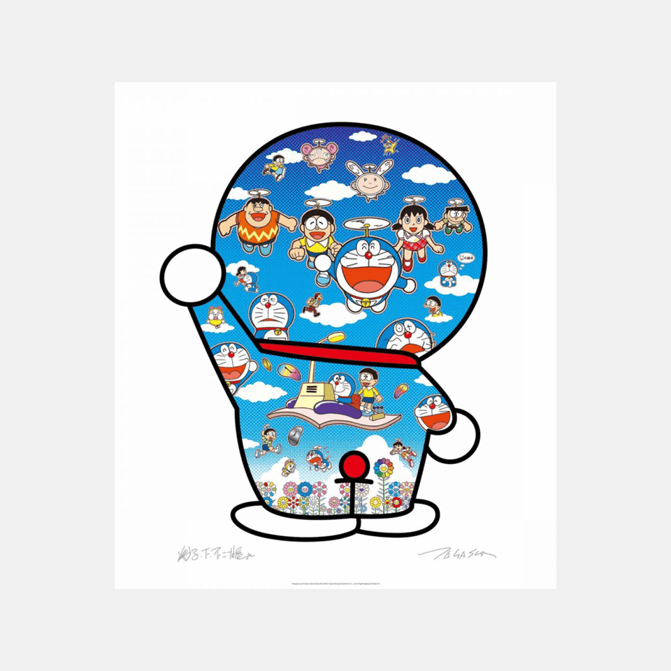 Takashi Murakami, Doraemon and Friends Under the Blue Sky, 2020 For Sale - Lougher Contemporary