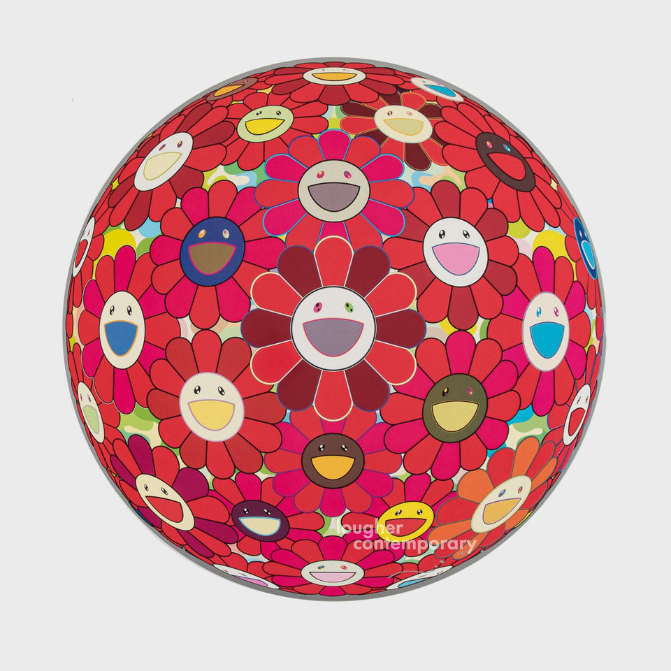 Takashi Murakami, Flower Ball (3D) Red Cliff, 2011 For Sale - Lougher Contemporary